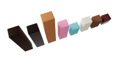 3d illustration, economic graphs in the form of bars