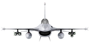 Gökteki bir savaş uçağının 3 boyutlu resmi