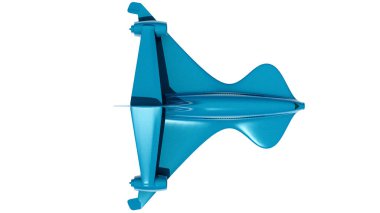 Gökyüzünü çizen uçak prototipinin 3D çizimi