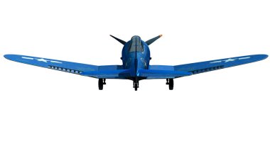 3d illustration of a old war plane in the sky