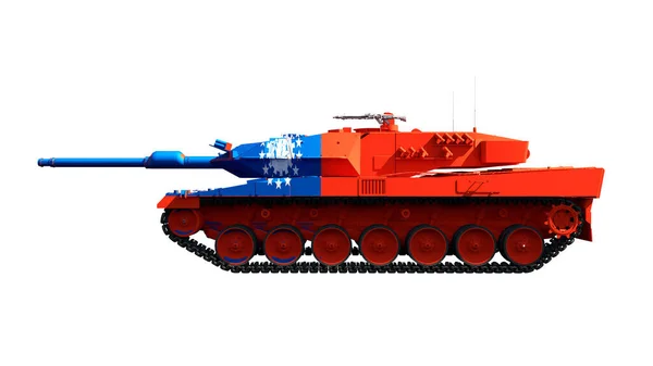 Illustration Military Vehicles Tanks Painted Flag — Foto Stock