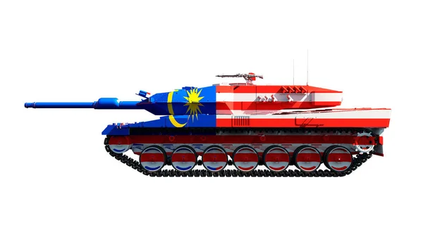 Illustration Military Vehicles Tanks Painted Flag — Stok Foto