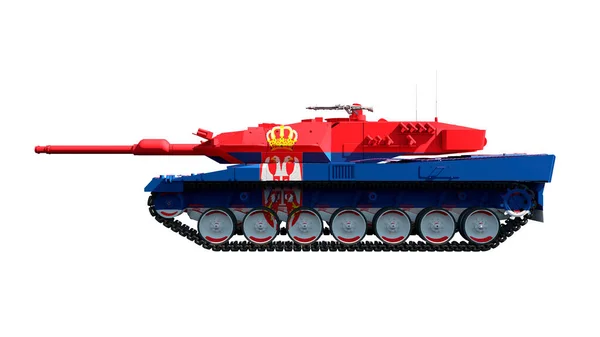 Illustration Military Vehicles Tanks Painted Flag — Stok fotoğraf