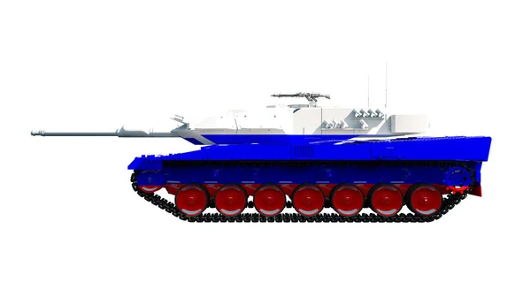 Illustration Military Vehicles Tanks Painted Flag — 图库照片
