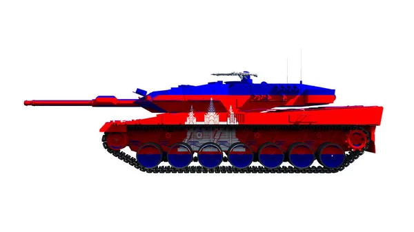 Illustration Military Vehicles Tanks Painted Flag — Stock Photo, Image