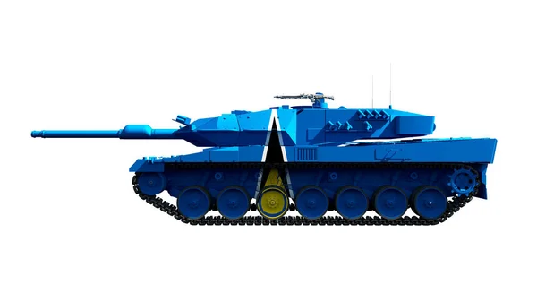 Illustration Military Vehicles Tanks Painted Flag — Photo