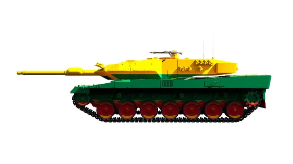 Illustration Military Vehicles Tanks Painted Flag — Stok fotoğraf