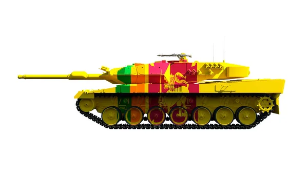 Illustration Military Vehicles Tanks Painted Flag — Zdjęcie stockowe