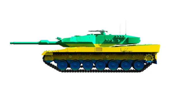 Illustration Military Vehicles Tanks Painted Flag — Stock Photo, Image