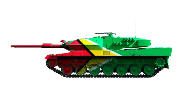 Illustration Military Vehicles Tanks Painted Flag — стоковое фото