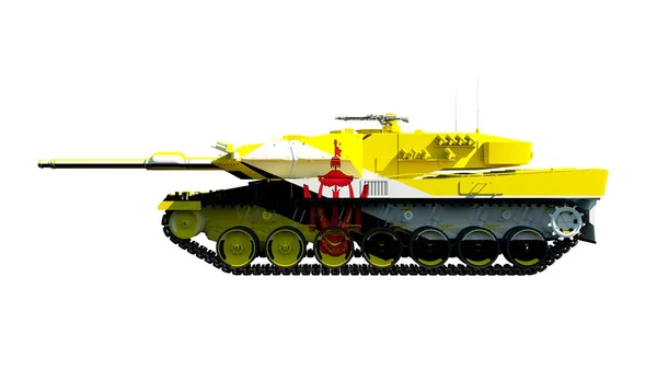 Illustration Military Vehicles Tanks Painted Flag — Foto Stock