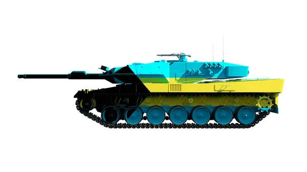 Illustration Military Vehicles Tanks Painted Flag — Fotografia de Stock