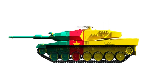 Illustration Military Vehicles Tanks Painted Flag — Stockfoto