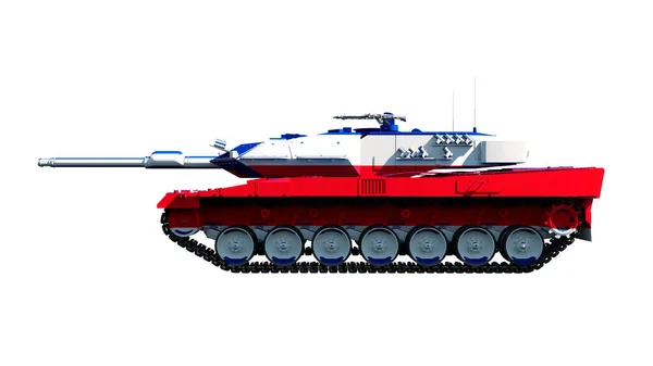 Illustration Military Vehicles Tanks Painted Flag — Photo
