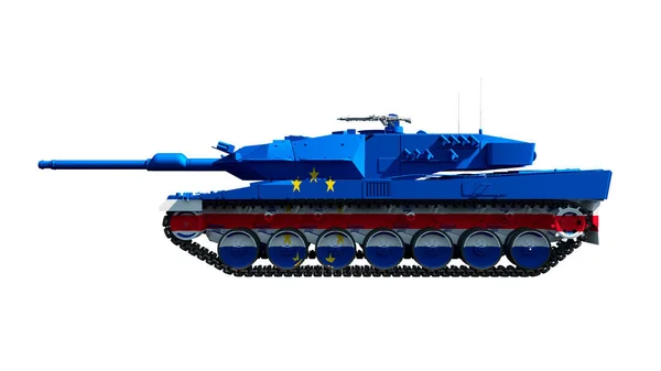 Illustration Military Vehicles Tanks Painted Flag — Fotografia de Stock