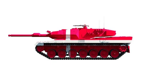 Illustration Military Vehicles Tanks Painted Flag — Stockfoto