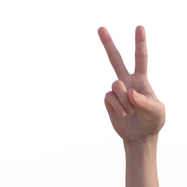 3d illustration of hand gesturing, communication concept
