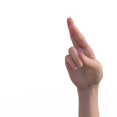 3d illustration of hand gesturing, communication concept