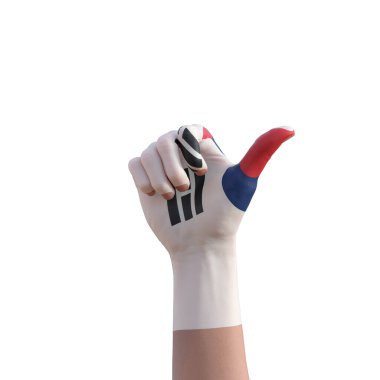 Güney Kore dövmesi, iletişim ve ulus kavramı ile el hareketlerinin 3D çizimi