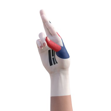 Güney Kore dövmesi, iletişim ve ulus kavramı ile el hareketlerinin 3D çizimi