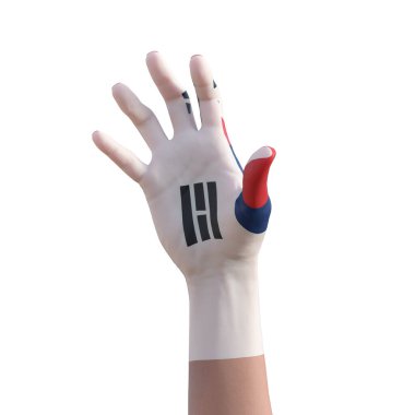 Güney Kore dövmesi, iletişim ve ulus kavramı ile el hareketlerinin 3D çizimi