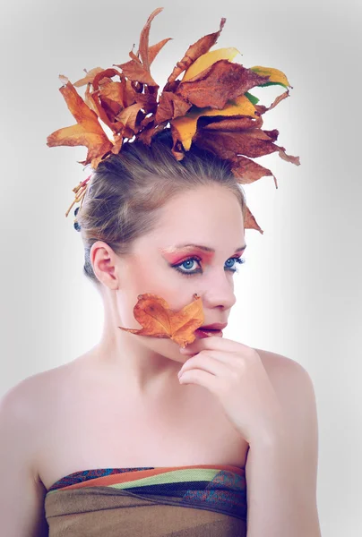 Mulher de outono — Fotografia de Stock