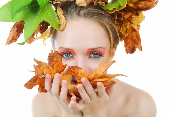 Mujer de otoño — Foto de Stock