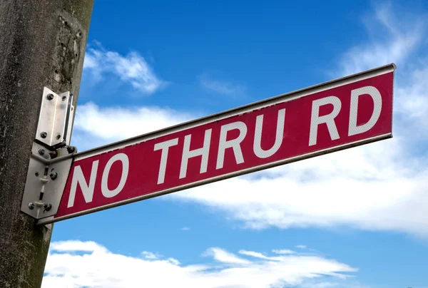 No thru road — Stock Photo, Image