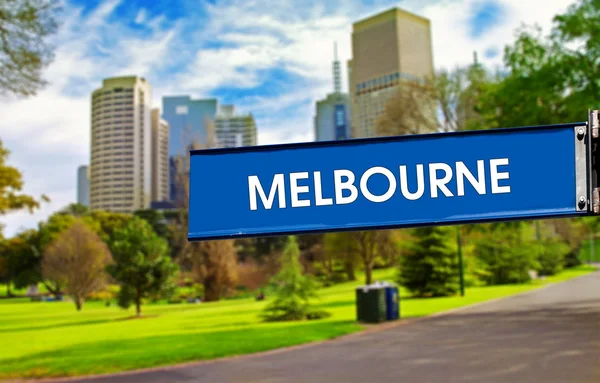 Melbourne sign — Stock Photo, Image