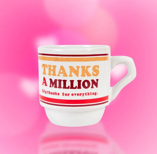 Thanks cup — Stock Photo, Image