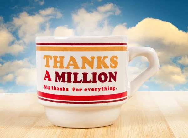 Thanks cup — Stock Photo, Image