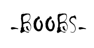 Göğüsler beyaz üzerine metin