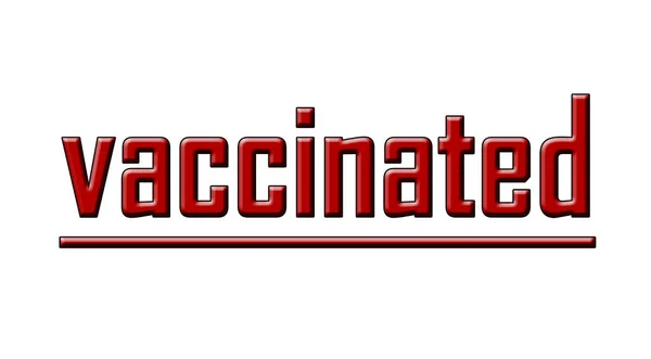 Word Vacciné Conception Texte Simple — Photo