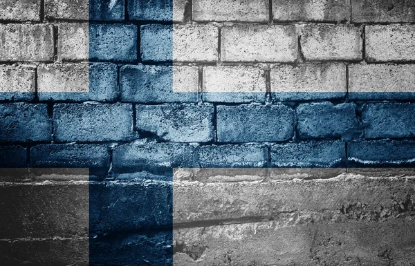 Dark Brick Wall Flag — Stock Photo, Image