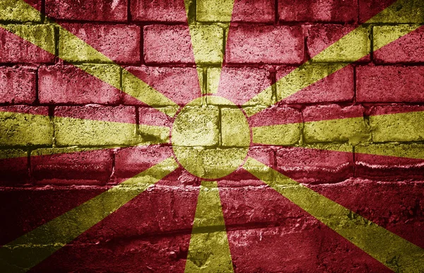 Dark Brick Wall Flag — Stock Photo, Image