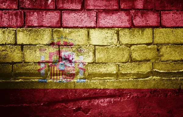 Dark Brick Wall Flag — Stock Photo, Image