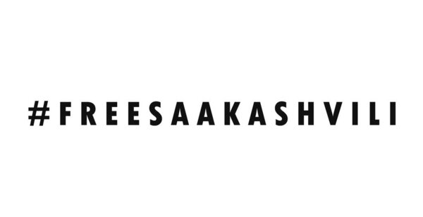 Free Saakashvili hashtag text