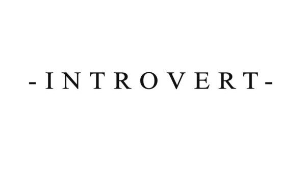 Introvert. Simple text on white