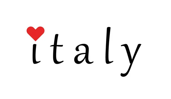 Love Italy White — Stock Photo, Image