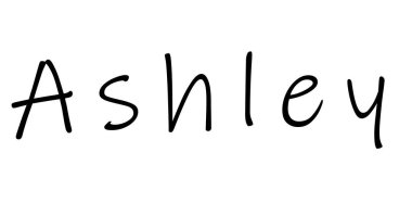 Beyaz üzerine basit metin adı tasarımı