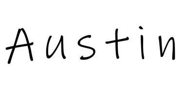 Beyaz üzerine basit metin adı tasarımı