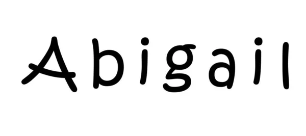 Design Nome Texto Simples Para Abigail — Fotografia de Stock