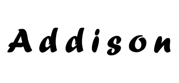 Enkel Text Namn Design För Addison — Stockfoto