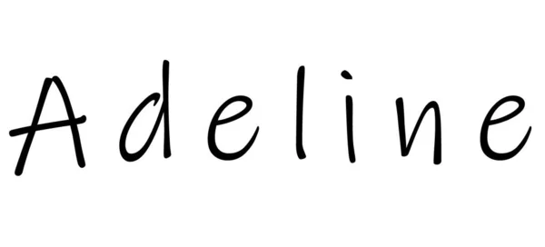 Einfaches Textnamendesign Für Adeline — Stockfoto