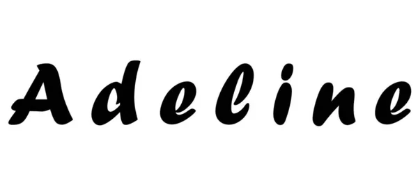 Návrh Jednoduchého Textového Názvu Pro Adeline — Stock fotografie