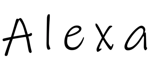Simple Text Name Design Alexa — Stock Photo, Image