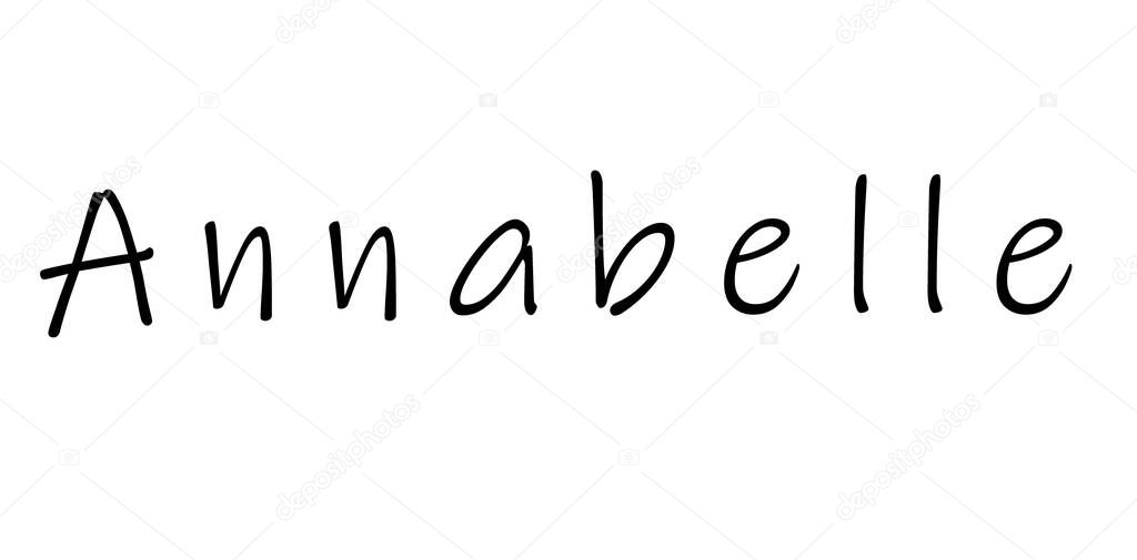 Simple text name design on white
