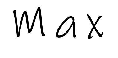 Beyaz üzerine basit metin adı tasarımı