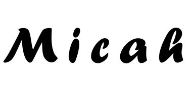 Beyaz üzerine basit metin adı tasarımı