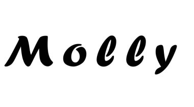 Beyaz üzerine basit metin adı tasarımı